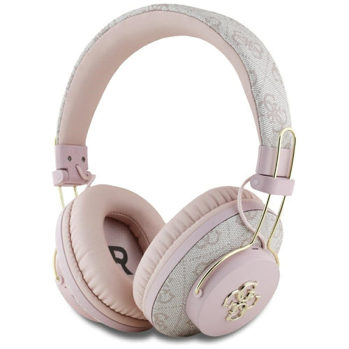 Guess - Wireless Headphones 4G Metal Logo (GUBHS72P4FC4MP) - Bluetooth 5.3, ENC, USB-C, Eco-Leather, On-ear, 300mAh - Pi