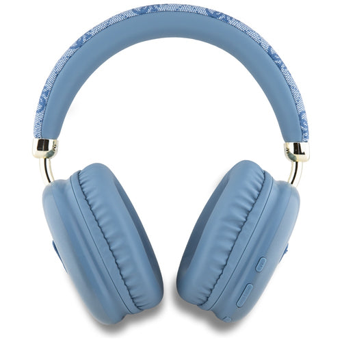 Guess Casti Guess Wireless 4G Gold Triangle Logo (GUBHK1P4TPB), Bluetooth 5.3, USB-C, AUX, On-ear, 400mAh, IPX4, Albastr
