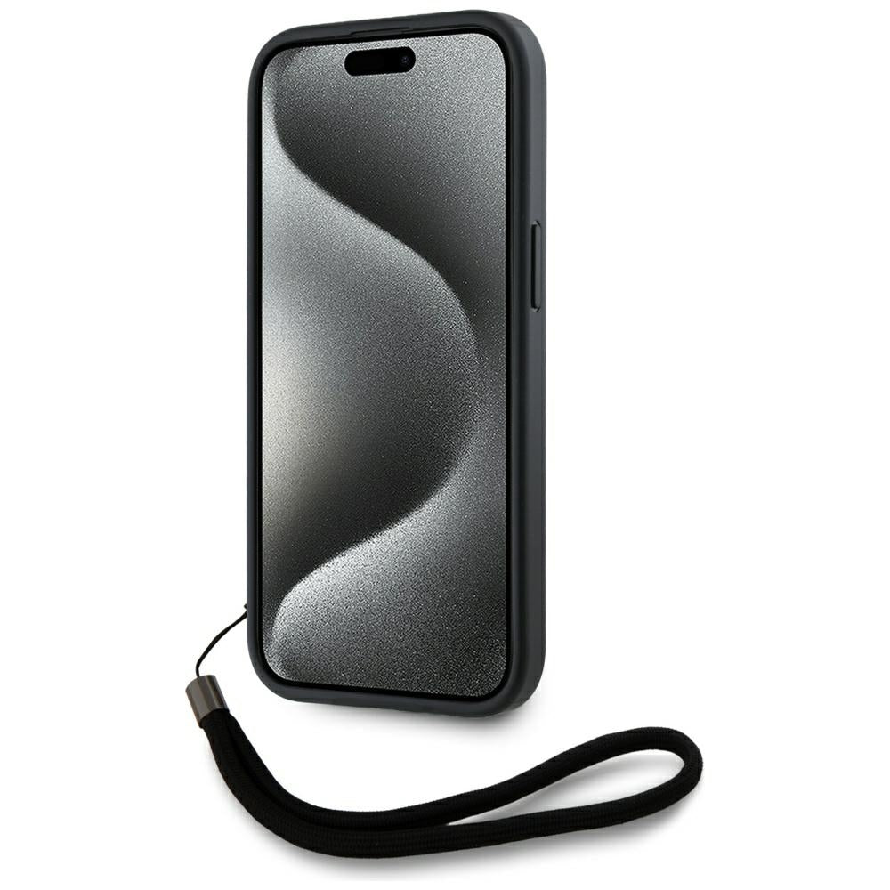 Karl Lagerfeld - Saffiano Athleisure Stripes Cord (KLHCP15SPAMSCNSR) - iPhone 15 - Red