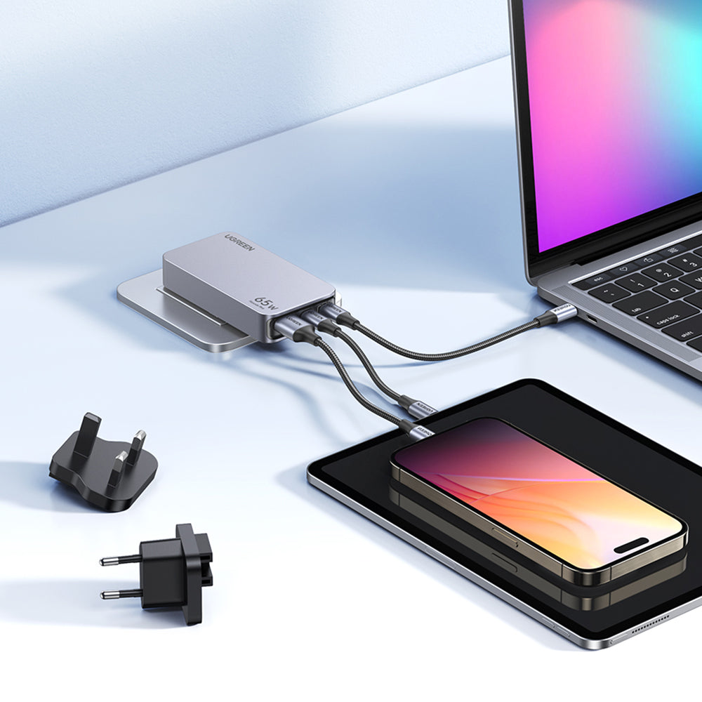 Ugreen - Wall Charger Nexode Pro X753 (25356) - GaN, Fast Charging, Ultra-Slim, USB, 2x Type-C, 65W, 3A, PD3.0, QC4.0+ -