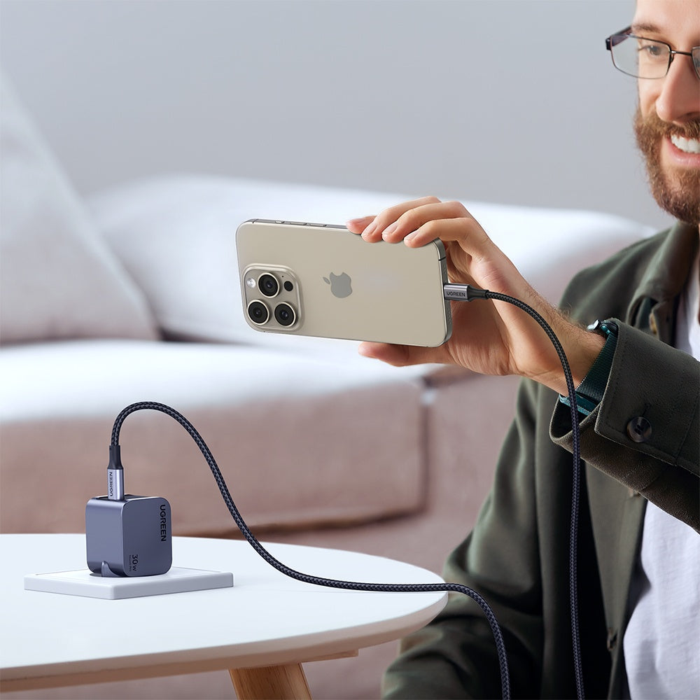 Ugreen - Wall Charger Nexode Pro X703 (35006) - Type-C, GaN, Fast Charging, 30W, 3A, PD3.0, QC4.0+ - Grey