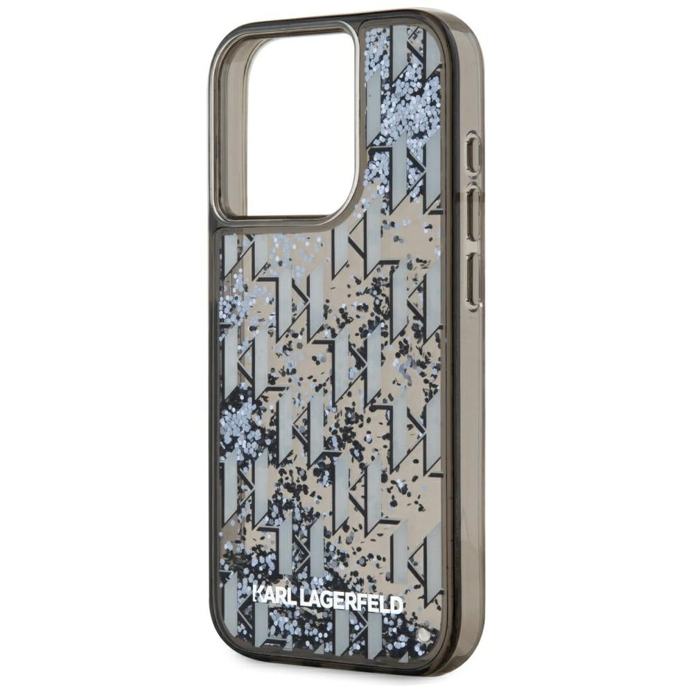 Karl Lagerfeld - Hardcase Liquid Glitter (KLHCP15XLKLGKCCK) - iPhone 15 Pro Max - Monogram