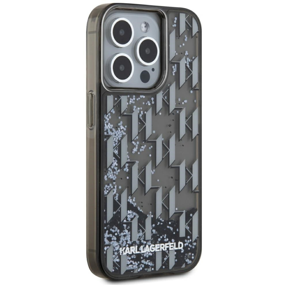 Karl Lagerfeld - Hardcase Liquid Glitter (KLHCP15XLKLGKCCK) - iPhone 15 Pro Max - Monogram