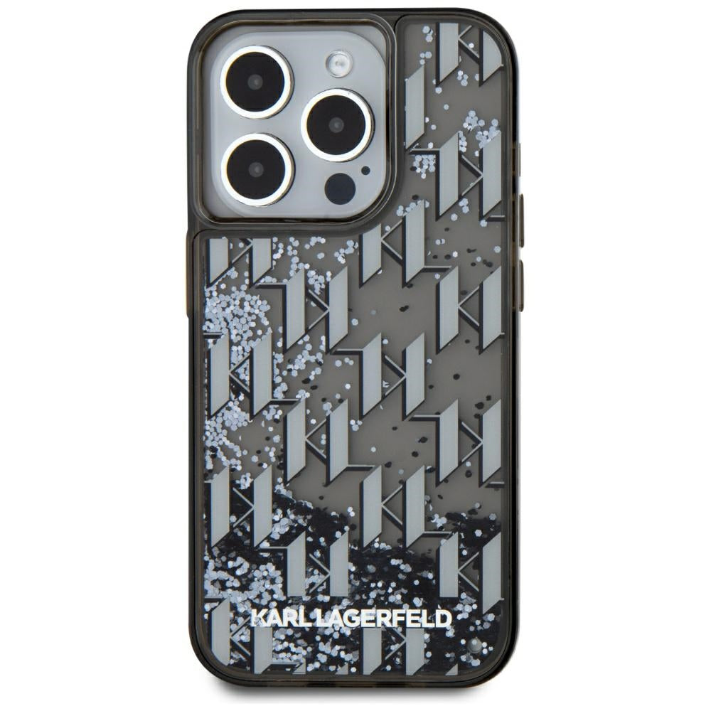 Karl Lagerfeld - Hardcase Liquid Glitter (KLHCP15XLKLGKCCK) - iPhone 15 Pro Max - Monogram