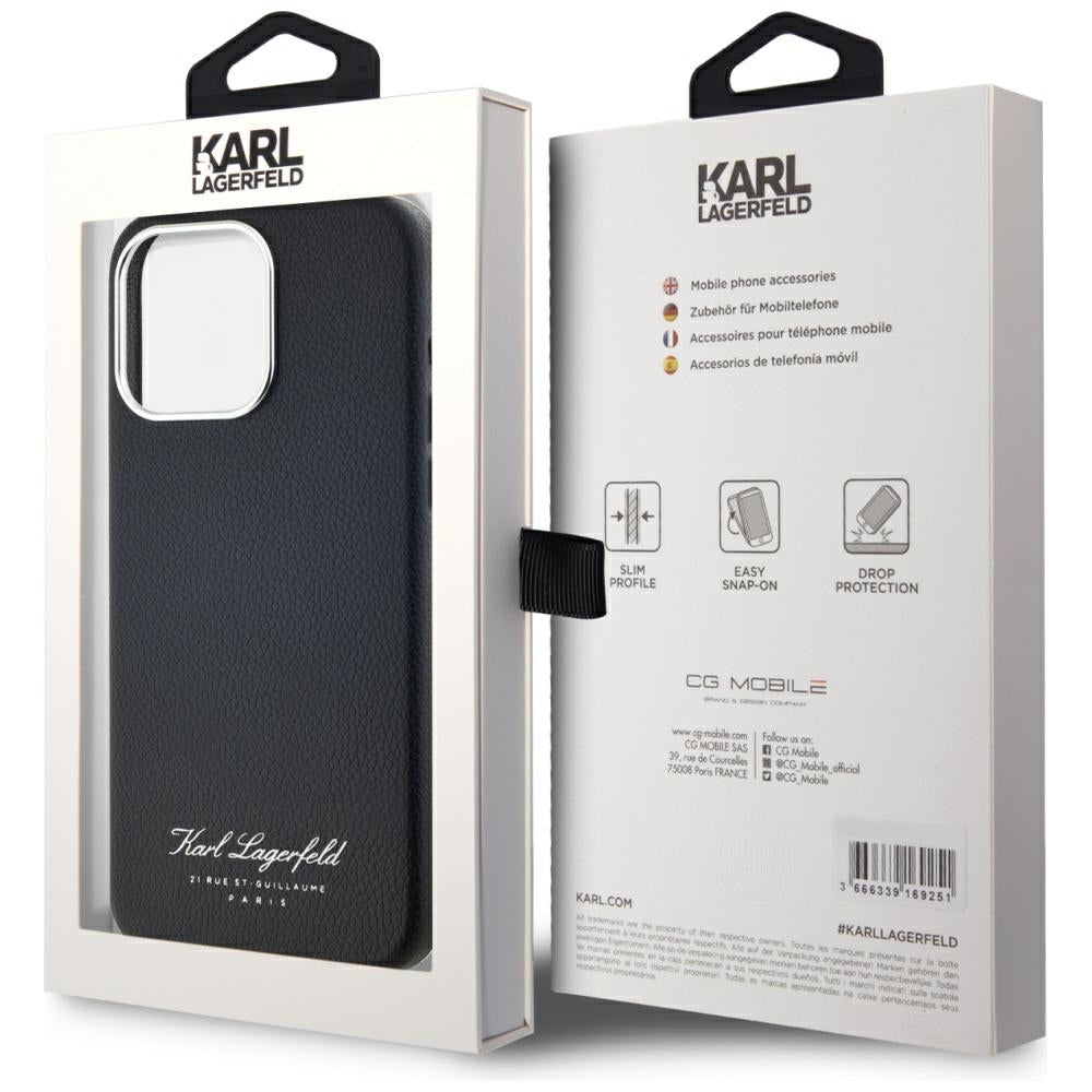 Karl Lagerfeld - Hardcase Leather (KLHCP15LPGWCMKHK) - iPhone 15 Pro - Hotel RSG