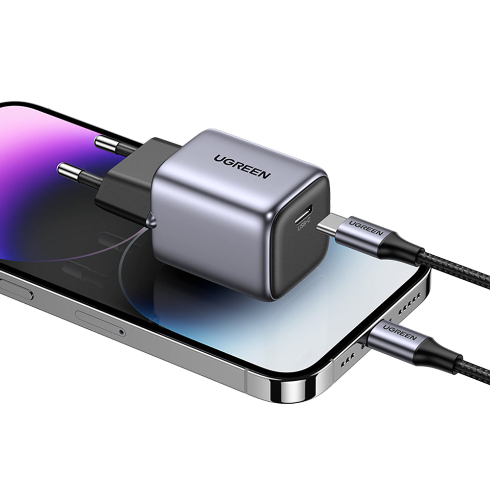 Ugreen - Wall Charger Nexode CD318 (90664) - USB-C, GaN, Fast Charging, 20W, 3A, QC4.0+ - Grey