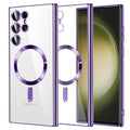 TechSuit Husa de protectie Techsuit Luxury Crystal MagSafe compatibil cu Samsung Galaxy S23 Ultra, Mov Deschis