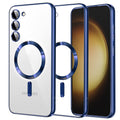 Husa de protectie Techsuit Luxury Crystal MagSafe compatibil cu Samsung Galaxy S23 Plus, Albastru