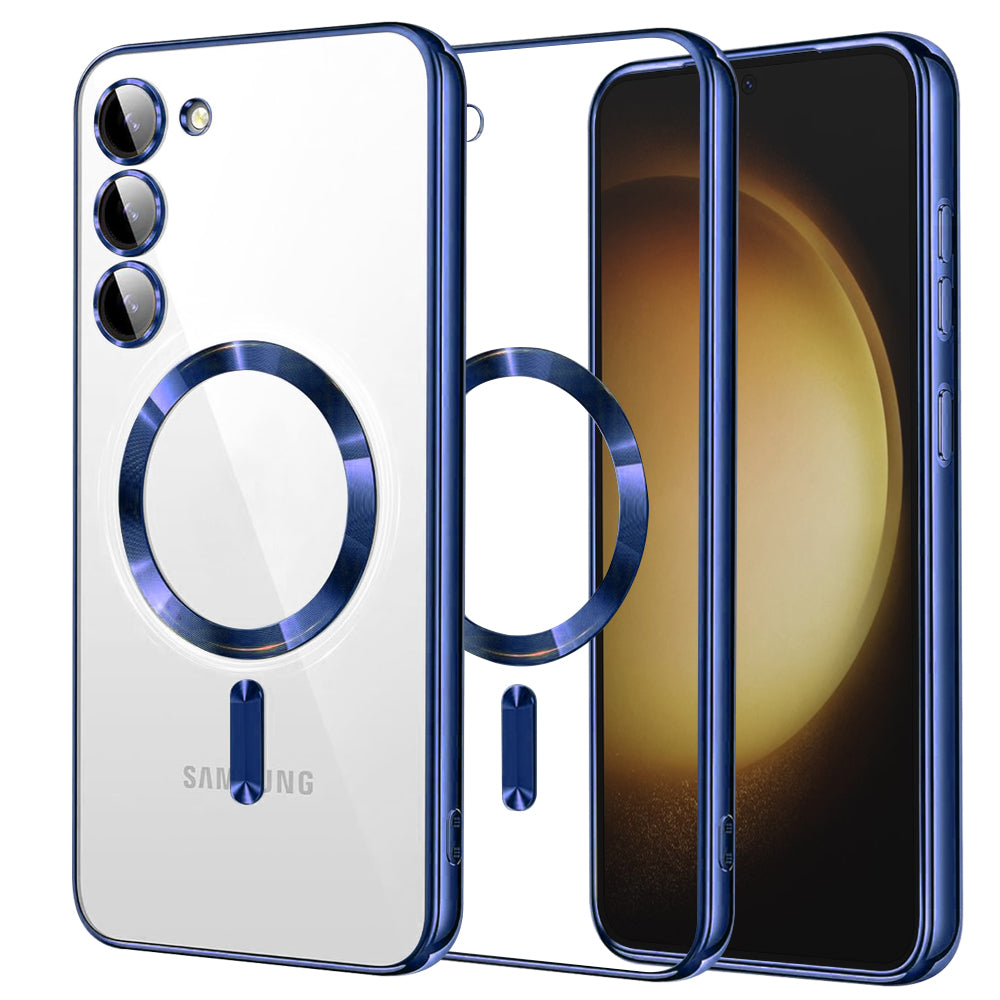 Husa de protectie Techsuit Luxury Crystal MagSafe compatibil cu Samsung Galaxy S23 Plus, Albastru