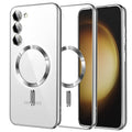 Husa de protectie Techsuit Luxury Crystal MagSafe compatibil cu Samsung Galaxy S23 Plus, Argintiu
