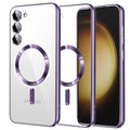 Husa de protectie Techsuit Luxury Crystal MagSafe compatibil cu Samsung Galaxy S23 Plus, Mov