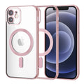 Husa de protectie Techsuit Luxury Crystal MagSafe compatibil cu iPhone 12, Roz