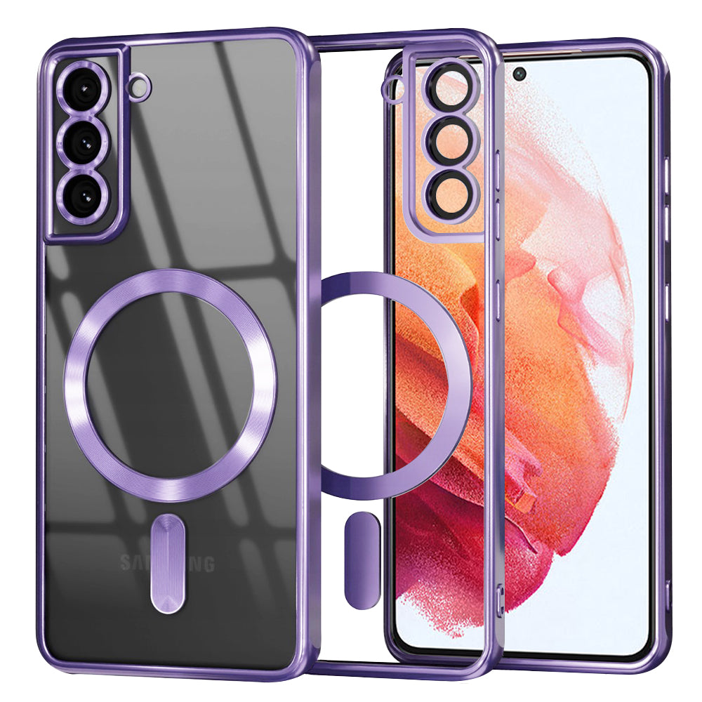 TechSuit Husa de protectie Techsuit Luxury Crystal MagSafe compatibil cu Samsung Galaxy S21 5G, Mov Deschis