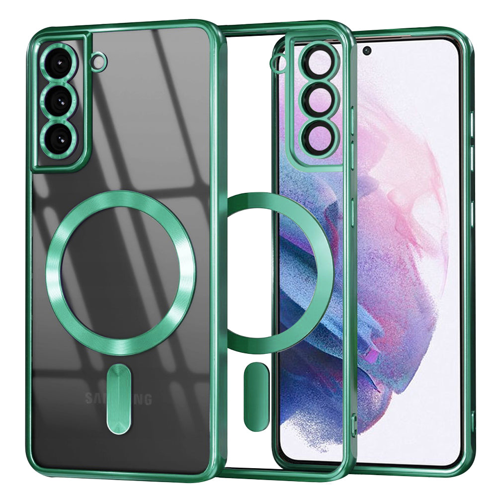 TechSuit Husa de protectie Techsuit Luxury Crystal MagSafe compatibil cu Samsung Galaxy S21 Plus 5G, Verde Deschis