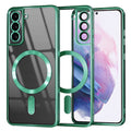 TechSuit Husa de protectie Techsuit Luxury Crystal MagSafe compatibil cu Samsung Galaxy S21 Plus 5G, Verde Deschis
