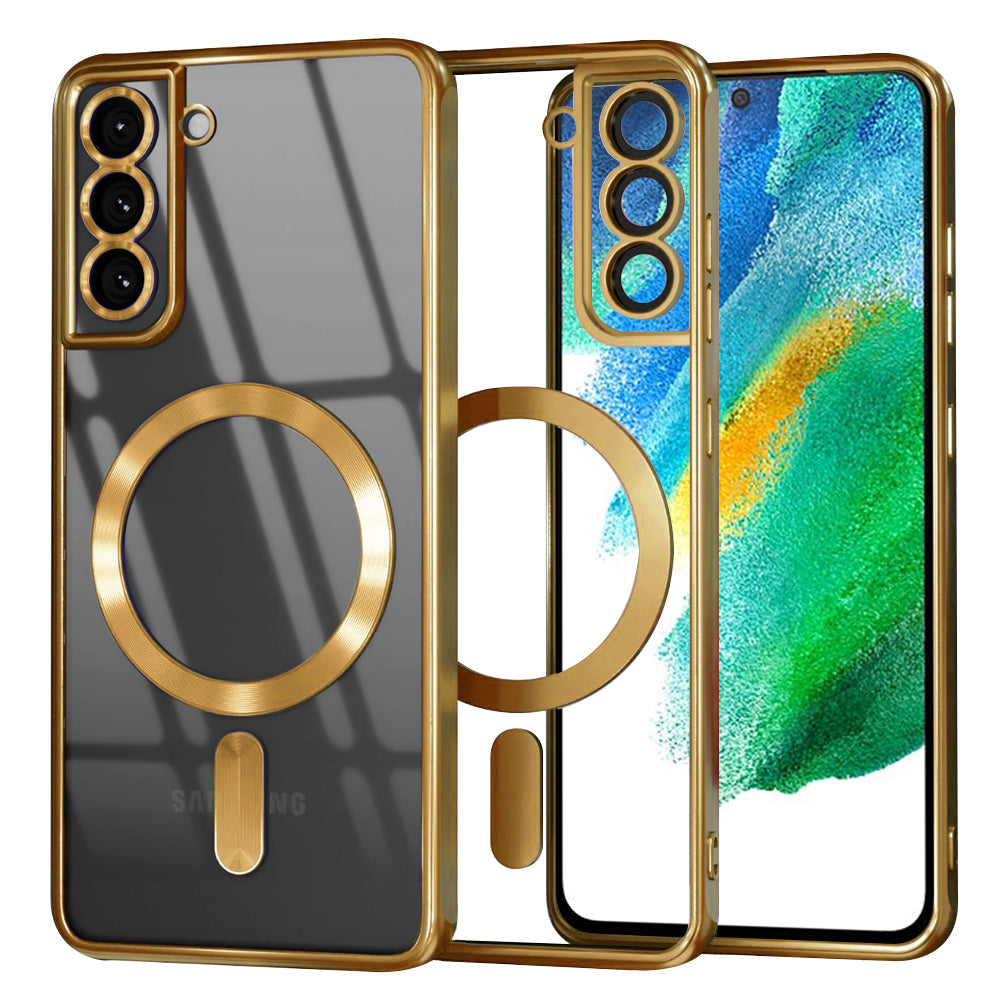 TechSuit Husa de protectie Techsuit Luxury Crystal MagSafe compatibil cu Samsung Galaxy S21 FE 5G, Auriu
