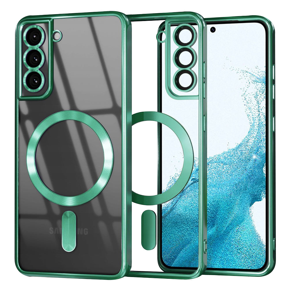 TechSuit Husa de protectie Techsuit Luxury Crystal MagSafe compatibil cu Samsung Galaxy S22 5G, Verde Deschis