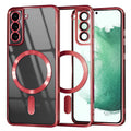 Husa de protectie Techsuit Luxury Crystal MagSafe compatibil cu Samsung Galaxy S22 Plus 5G, Roșu