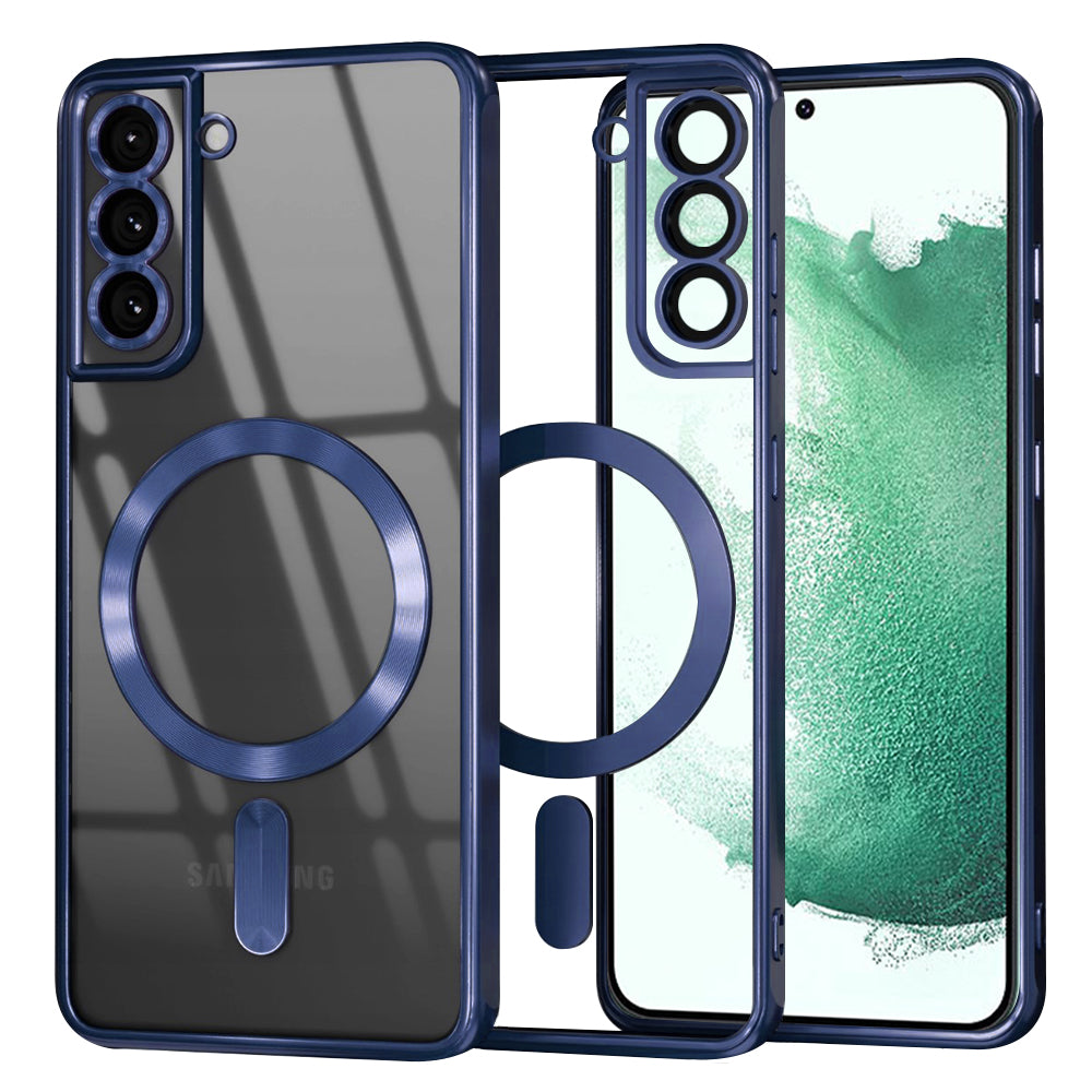 Husa de protectie Techsuit Luxury Crystal MagSafe compatibil cu Samsung Galaxy S22 Plus 5G, Albastru