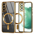 Husa de protectie Techsuit Luxury Crystal MagSafe compatibil cu Samsung Galaxy S22 Plus 5G, Auriu
