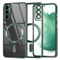Husa de protectie Techsuit Luxury Crystal MagSafe compatibil cu Samsung Galaxy S22 Plus 5G, Verde inchis