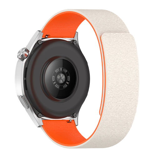 Techsuit - Watchband 22mm (W074) - Samsung Galaxy Watch (46mm)/Watch 3/Gear S3, Huawei Watch GT/GT 2 (46mm) - Beige / Or