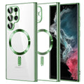 Husa de protectie Techsuit Luxury Crystal MagSafe compatibil cu Samsung Galaxy S22 Ultra 5G, Verde deschis