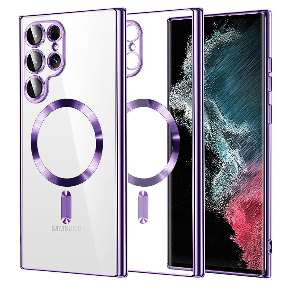 Techsuit - Luxury Crystal MagSafe - Samsung Galaxy S22 Ultra 5G - Light Purple