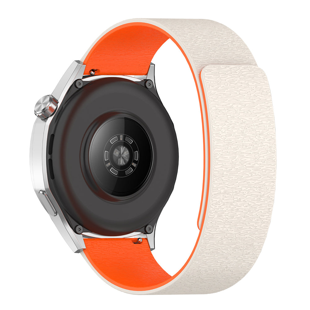 Techsuit - Watchband 18mm (W074) - Huawei Watch GT 4 (41mm)/W1/Honor Watch S1/Garmin Venu 2S/Vivoactive 4S - Beige / Ora