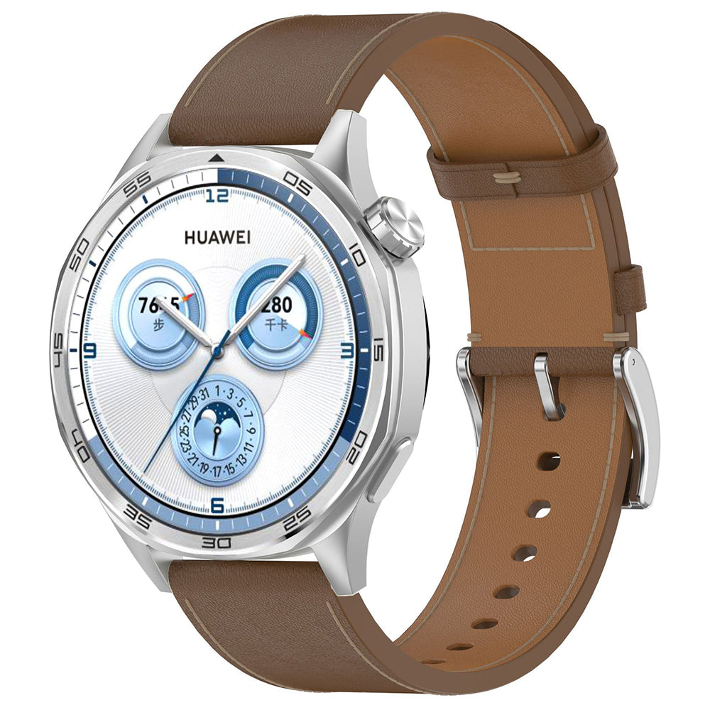 Techsuit - Watchband 20mm (W073) - Samsung Galaxy Watch4/5/Active 2, Huawei Watch GT 3 (42mm)/GT 3 Pro (43mm) - Brown
