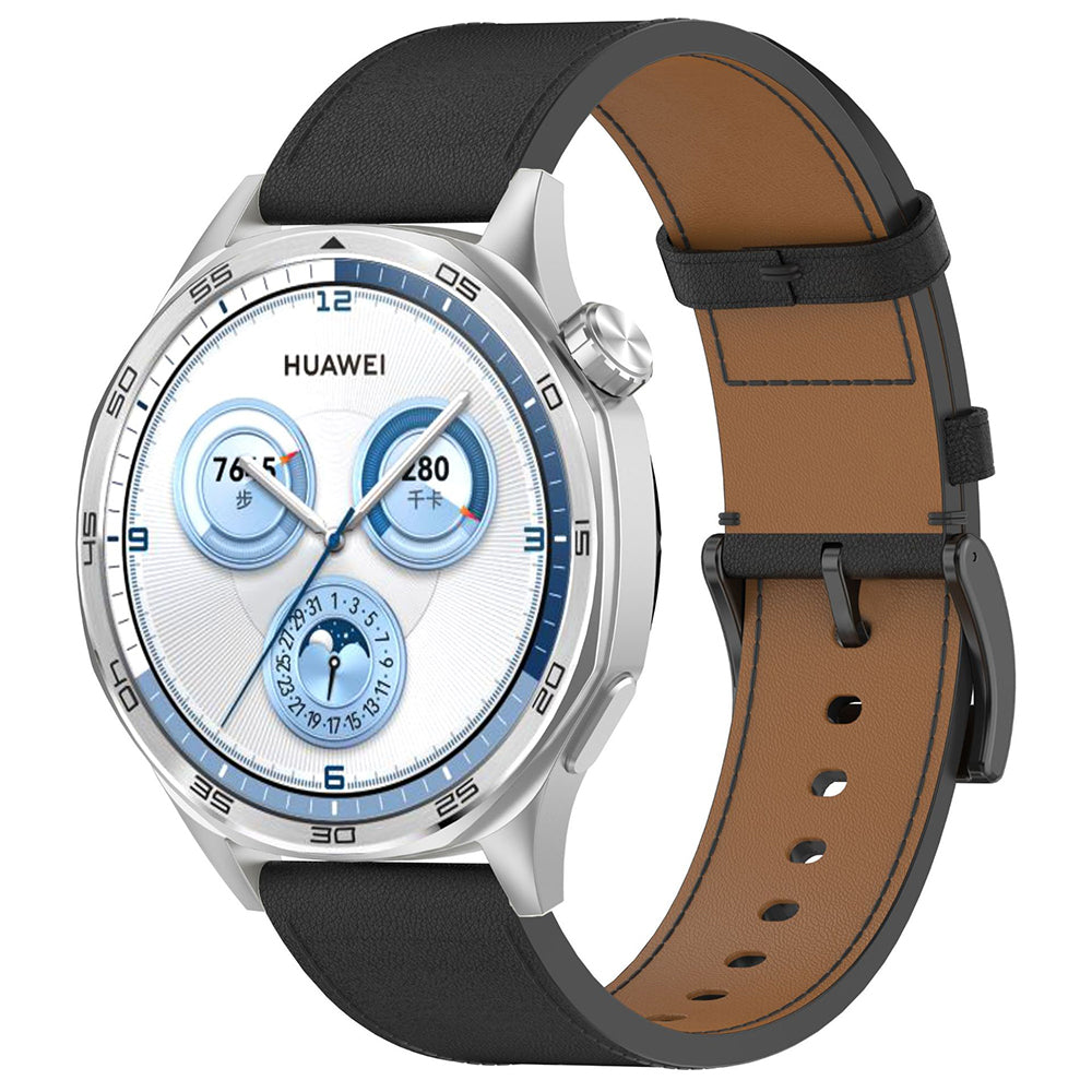 Techsuit - Watchband 20mm (W073) - Samsung Galaxy Watch4/5/Active 2, Huawei Watch GT 3 (42mm)/GT 3 Pro (43mm) - Black