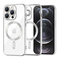 Husa de protectie Techsuit Luxury Crystal MagSafe compatibil cu iPhone 12 Pro, Argintiu