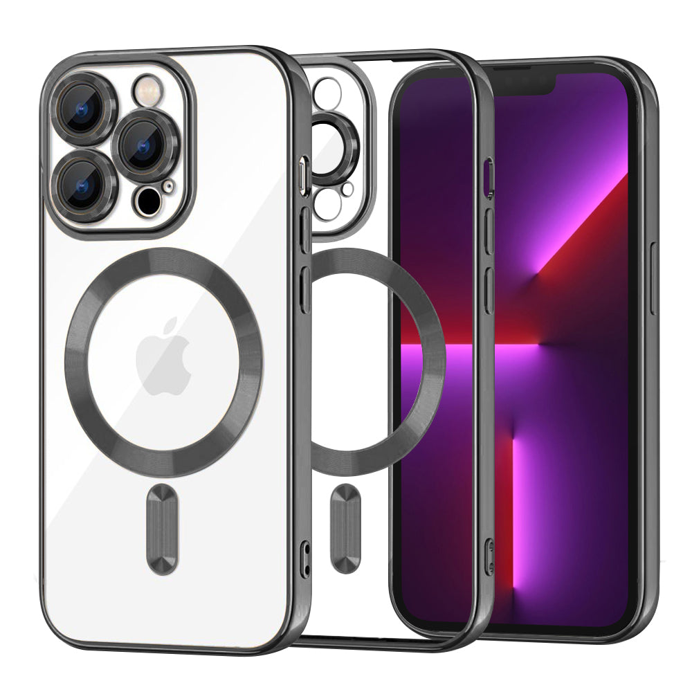 TechSuit Husa de protectie Techsuit Luxury Crystal MagSafe compatibil cu iPhone 13 Pro, Negru