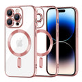 Husa de protectie Techsuit Luxury Crystal MagSafe compatibil cu iPhone 14 Pro, Roz
