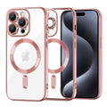 Husa de protectie Techsuit Luxury Crystal MagSafe compatibil cu iPhone 15 Pro, Roz