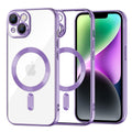 Husa de protectie Techsuit Luxury Crystal MagSafe compatibil cu iPhone 14, Mov