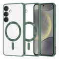 Husa de protectie Techsuit Luxury Crystal MagSafe compatibil cu Samsung Galaxy S24, Verde inchis