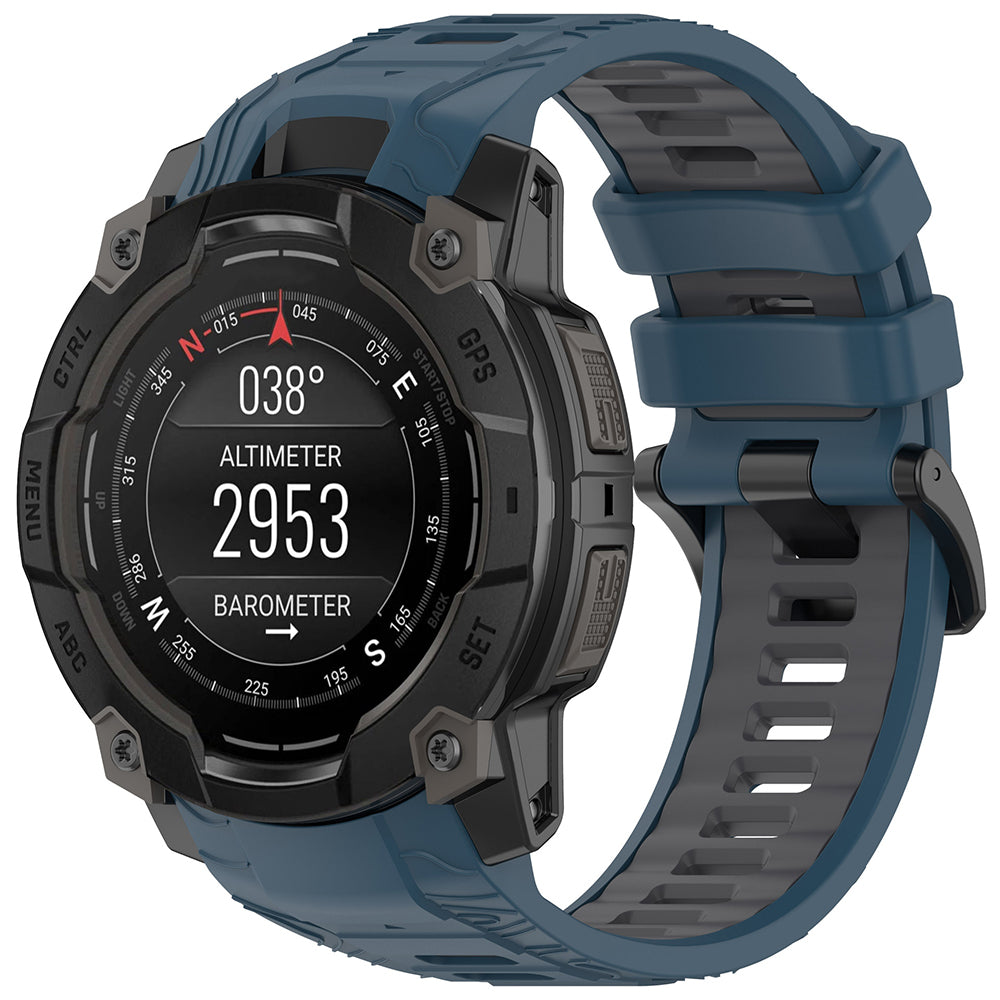 Techsuit - Watchband (W077) - Garmin Instinct 3 45mm / Instinct 3 45 Solar - Navy Blue