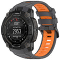 Techsuit - Watchband (W077) - Garmin Instinct 3 50mm/Instinct 3 50mm Solar - Gray/Orange