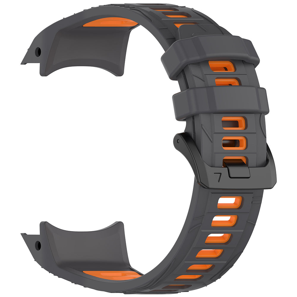 Techsuit - Watchband (W077) - Garmin Instinct 3 50mm/Instinct 3 50mm Solar - Gray/Orange
