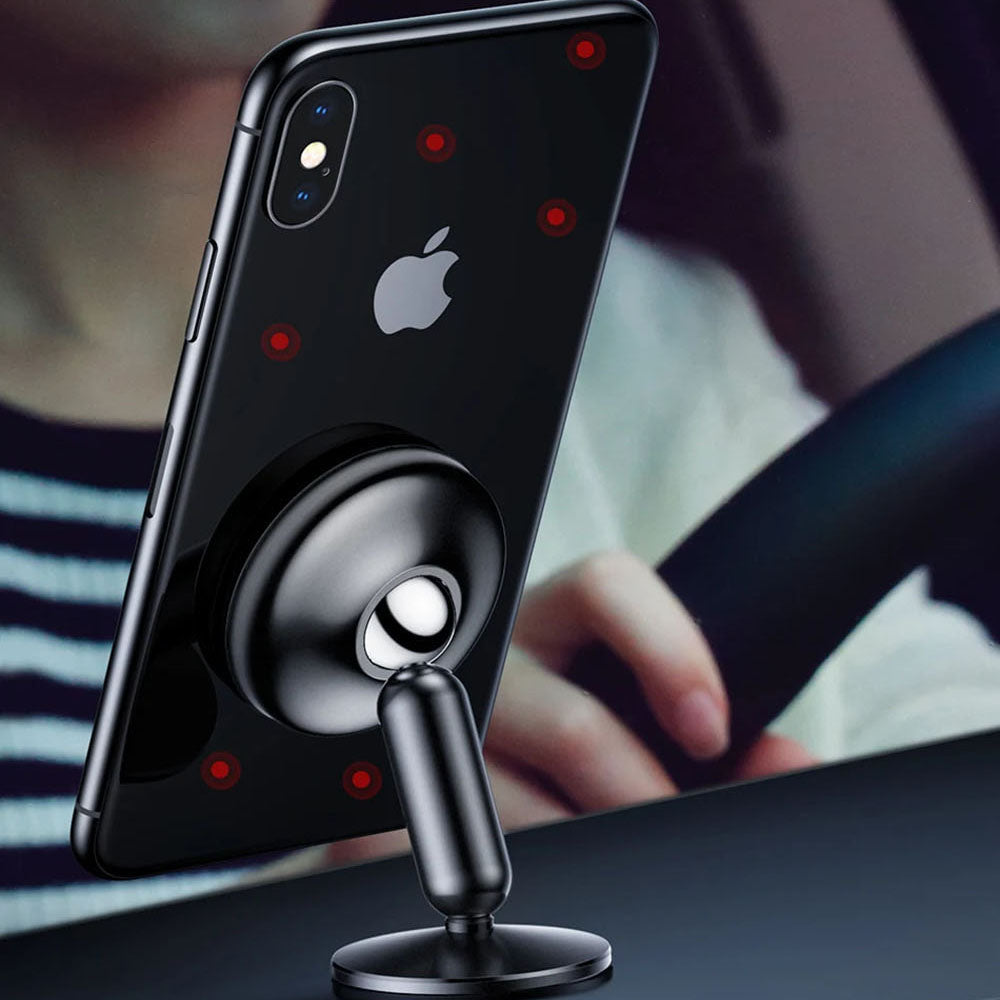 Techsuit - Premium Car Holder TinyGrip (S11) - Strong N52 Magnets, Universal Magnetic Mount, 360° Rotation, with 3M Meta