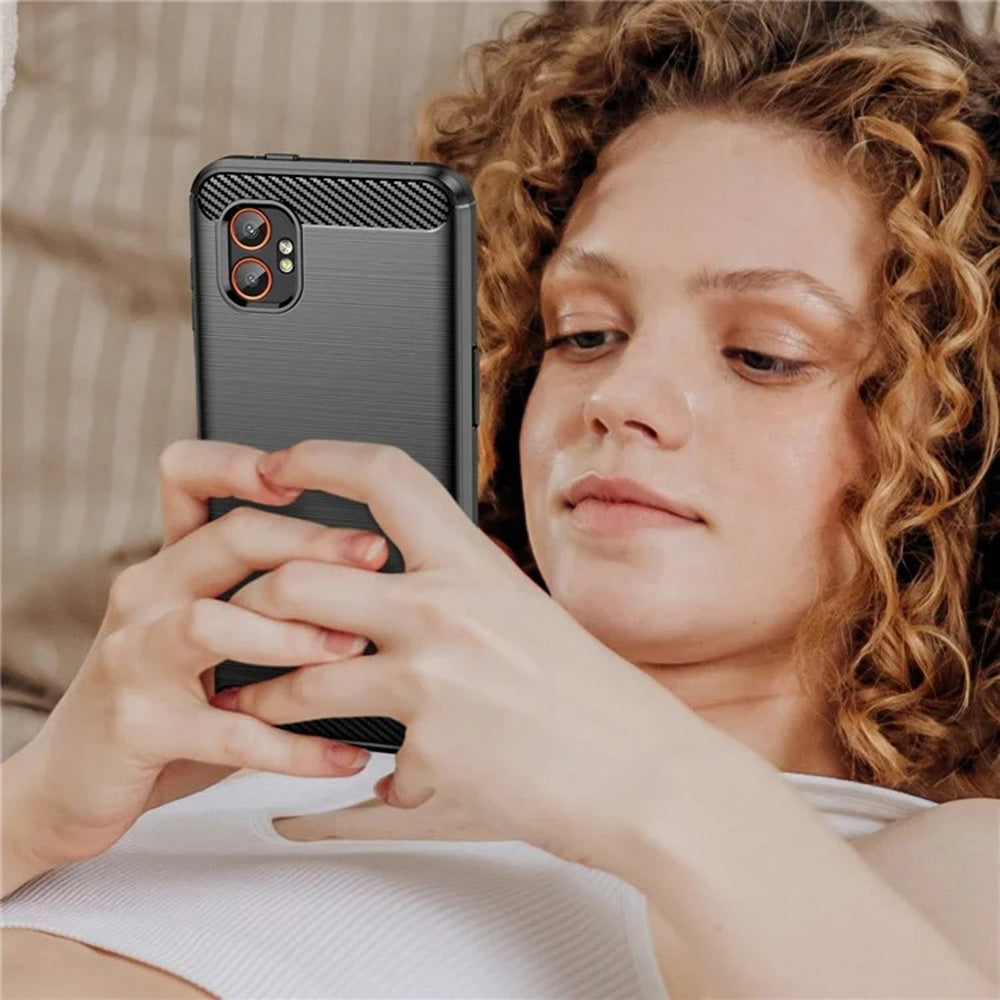 Techsuit - Carbon Silicone - Samsung Galaxy Xcover7 Pro - Black
