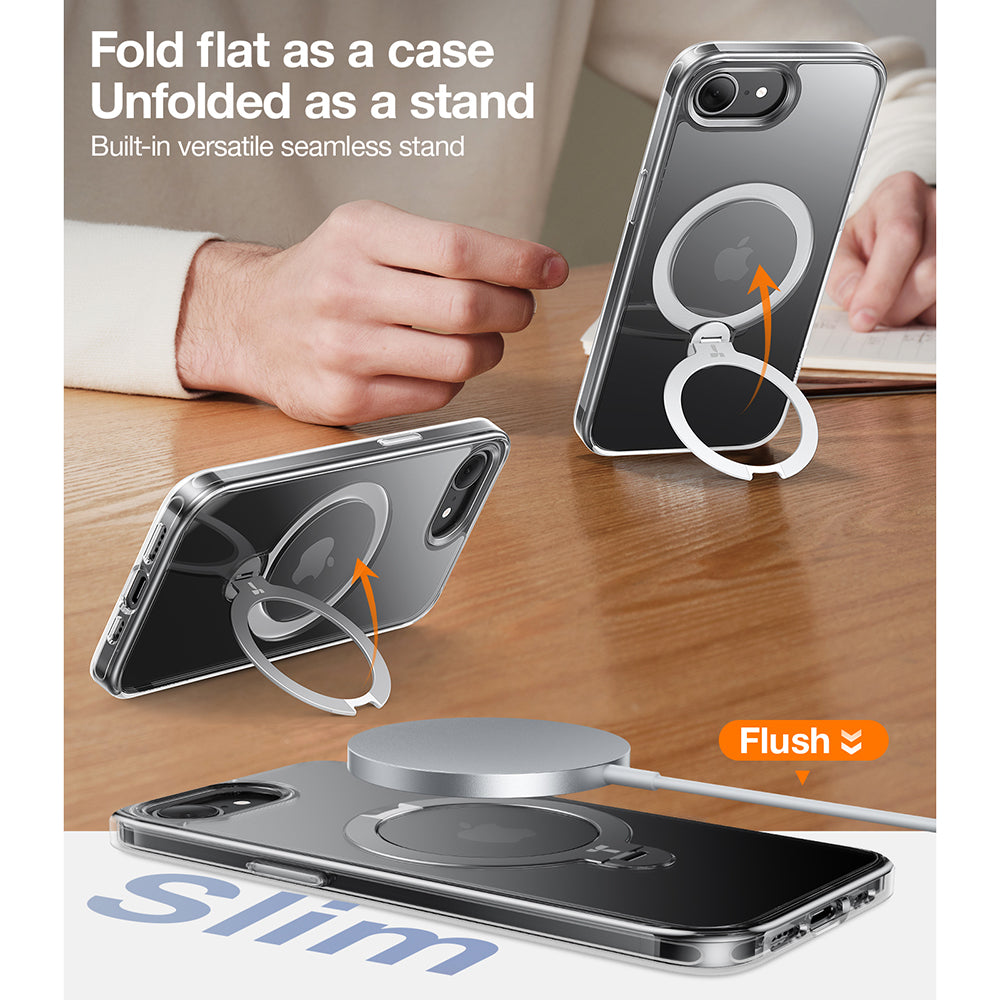 Torras - Ostand Spin MagSafe Series - iPhone 16e / iPhone 17e - Clear