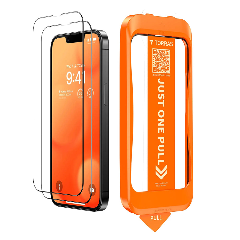 Folie de protectie Torras GlassGo Install Master compatibil cu iPhone 16e / iPhone 17e, Negru
