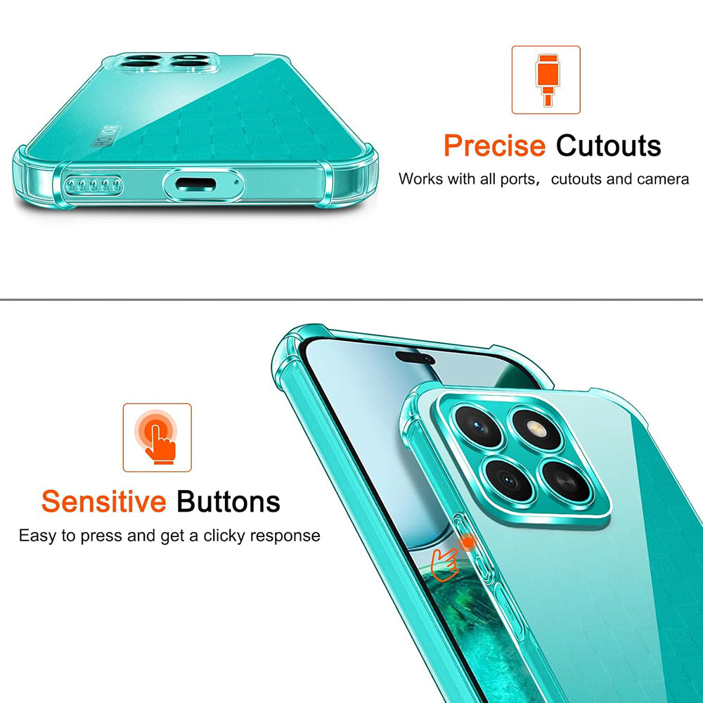 Techsuit - Shockproof Clear Silicone - Honor X8c - Clear