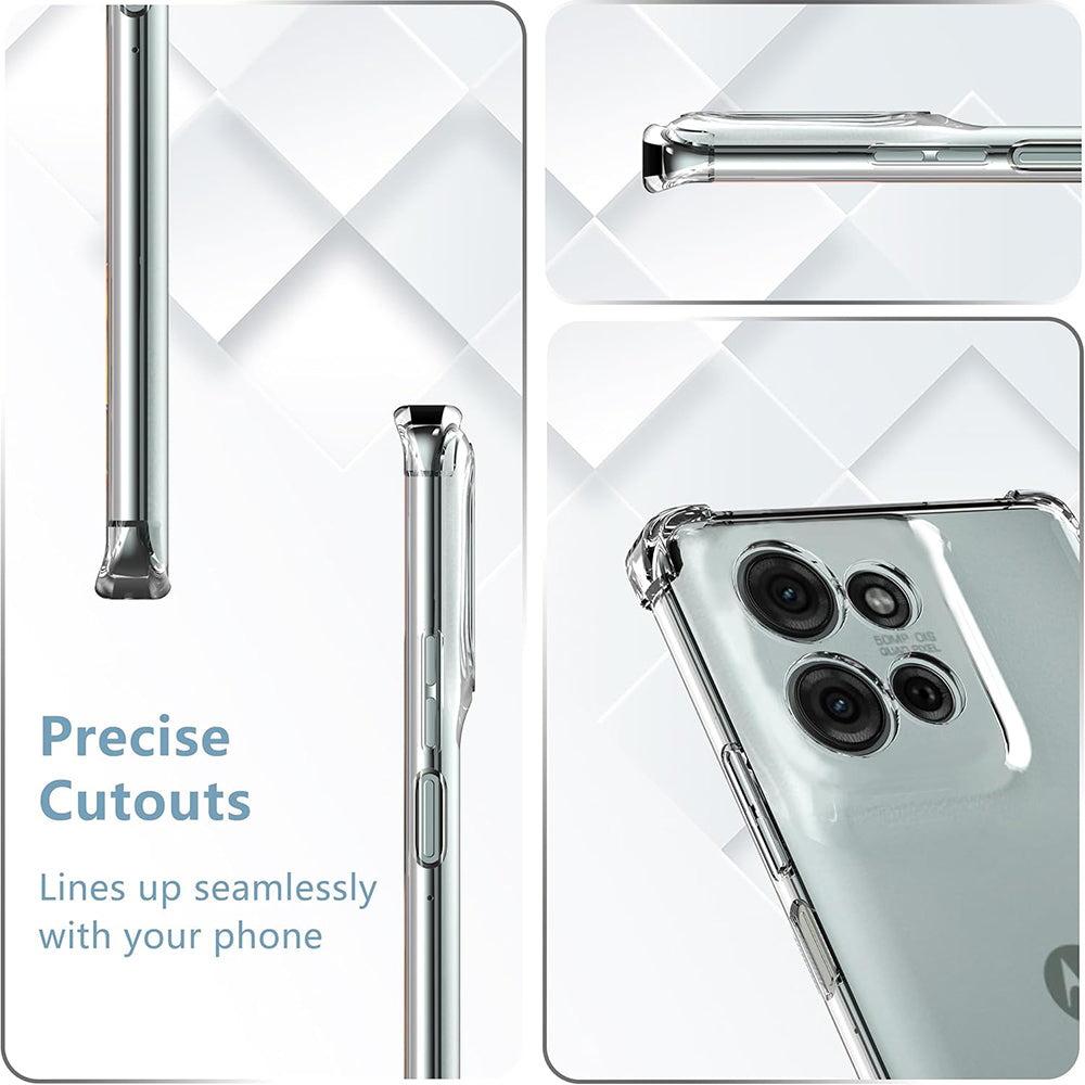 Techsuit - Shockproof Clear Silicone - Motorola Moto G75 - Clear