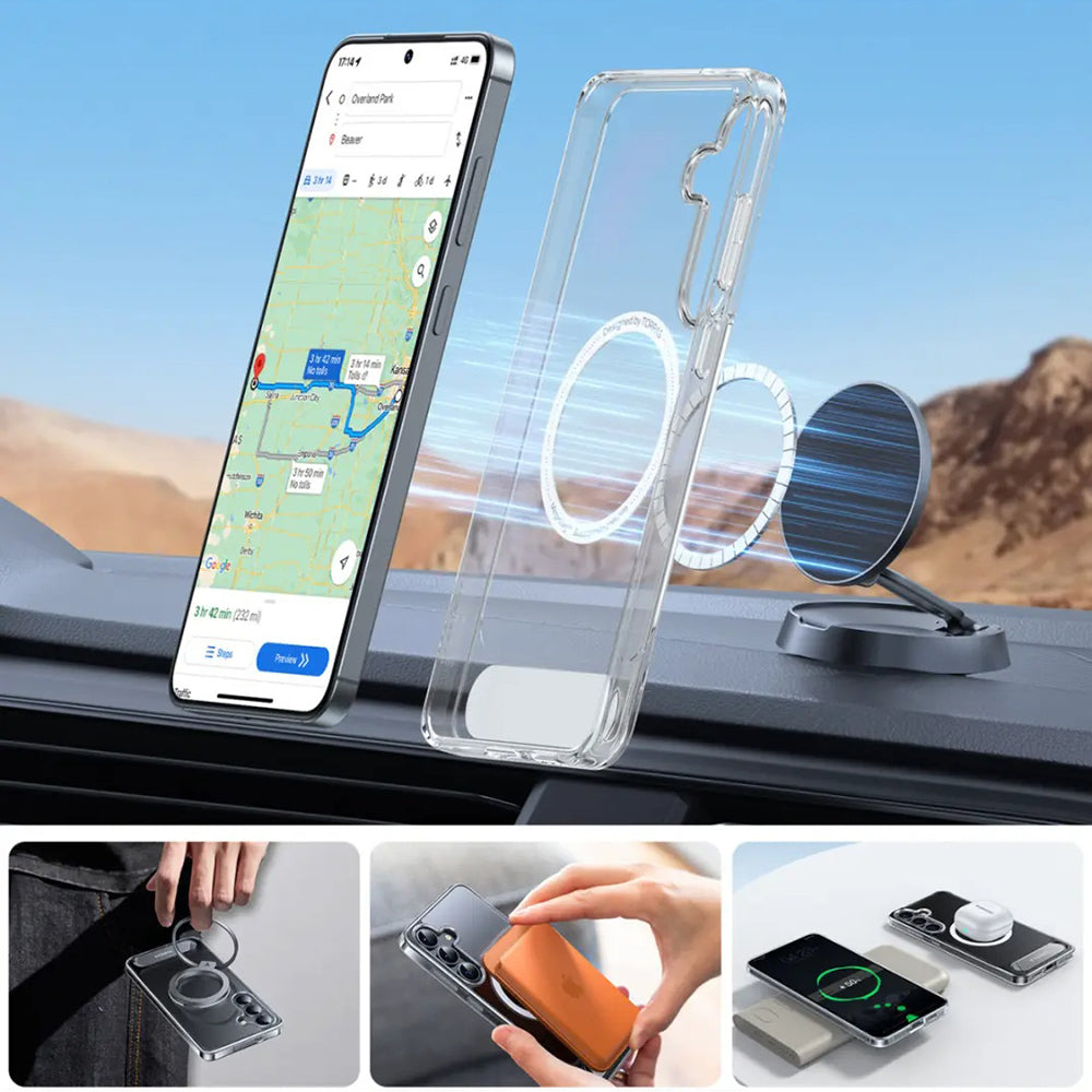 Torras - Pstand MagSafe - Samsung Galaxy S25 Plus - Clear
