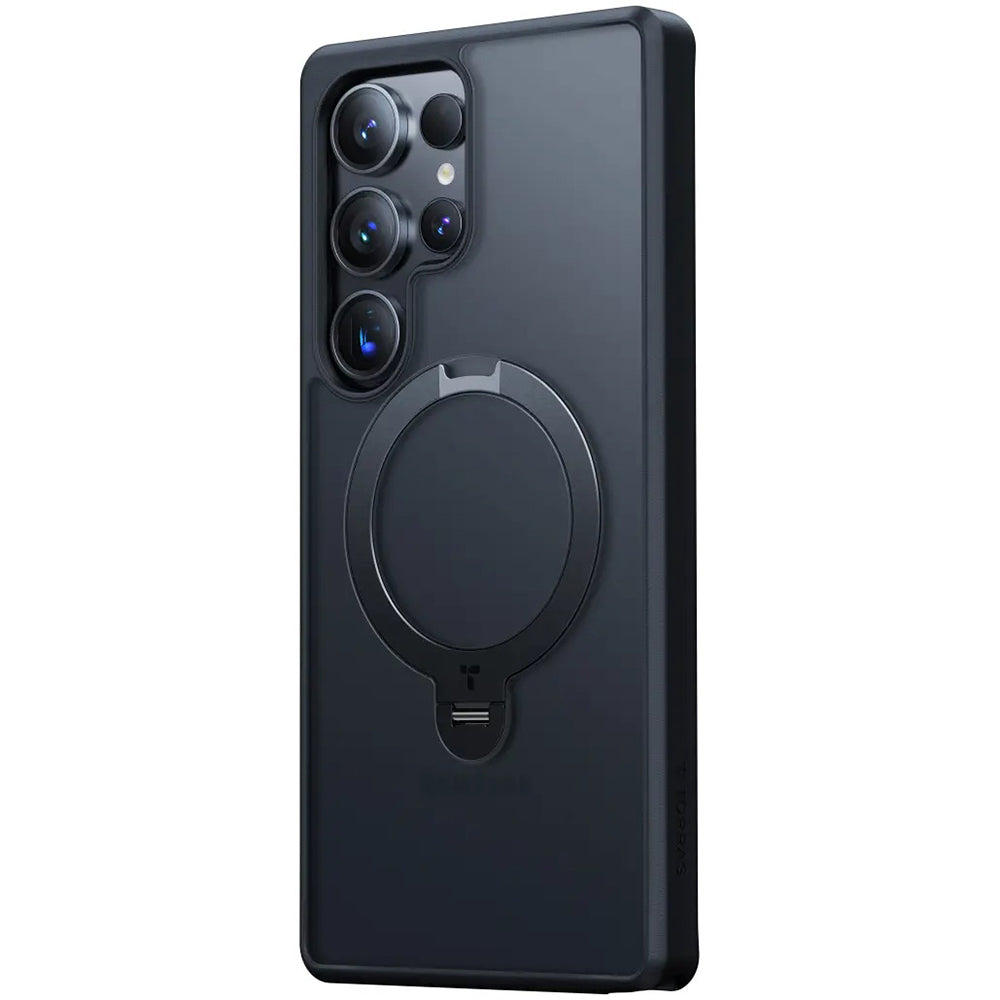 Torras Husa de protectie Torras Ostand Spin MagSafe Series compatibil cu Samsung Galaxy S25 Ultra, Negru – imagine 3
