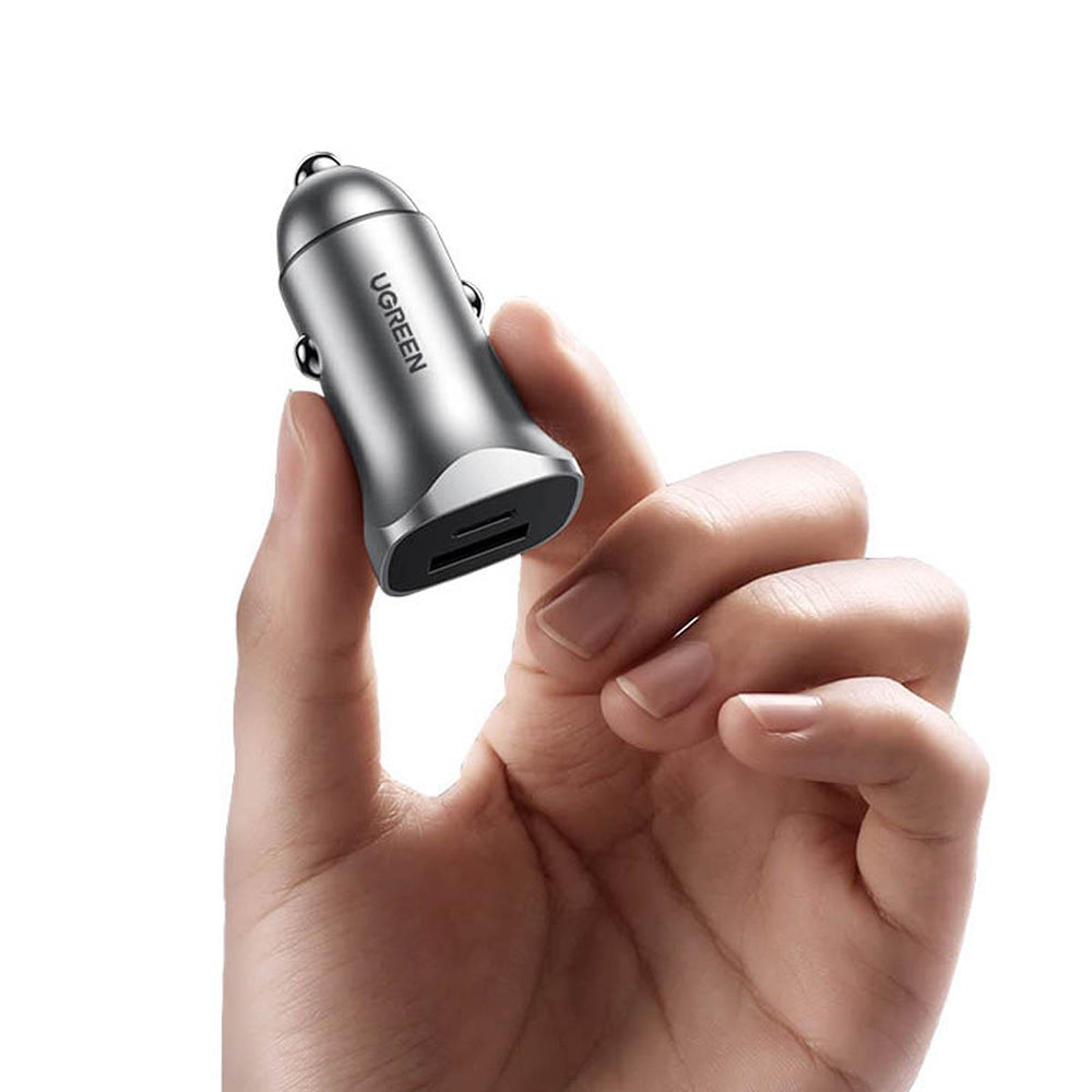 Ugreen - Car Charger CD130 (40858) - Fast Charge, Type-C, USB, 30W, 5V/3A, PD3.0 - Black