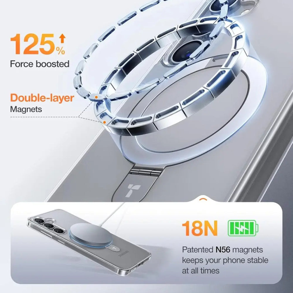 Torras - Ostand MagSafe Series - Samsung Galaxy S25 Plus - Clear
